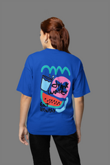 DRINK WATER EAT HEALTHY OVERSIZED T-SHIRT